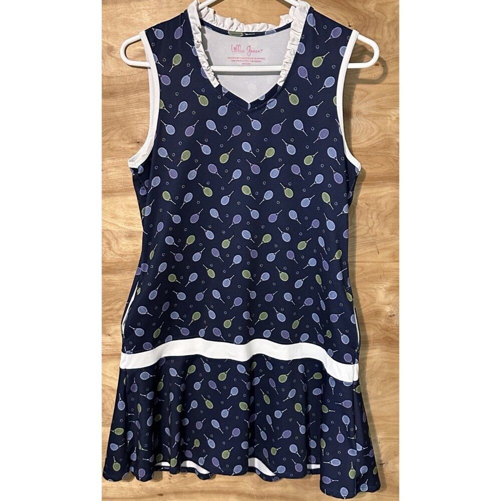 Lillie Green Woman P Med Dress Tennis Racket Pickleball Stretch Athletic Blue